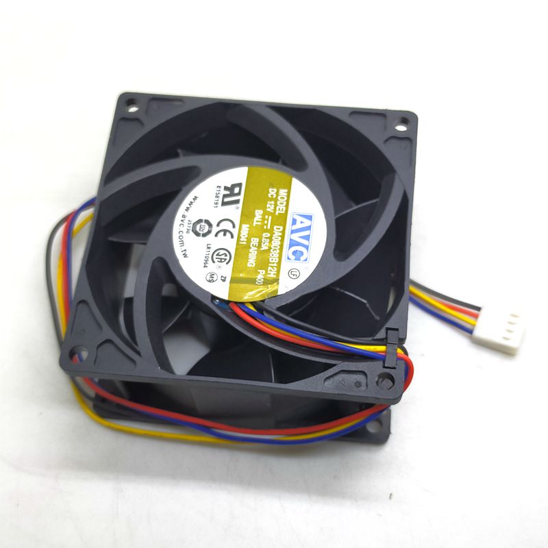 Original AVC DA08038B12H Cooling Fan 12V 0.85A 10.2W 4wires DA08038B12H Fans